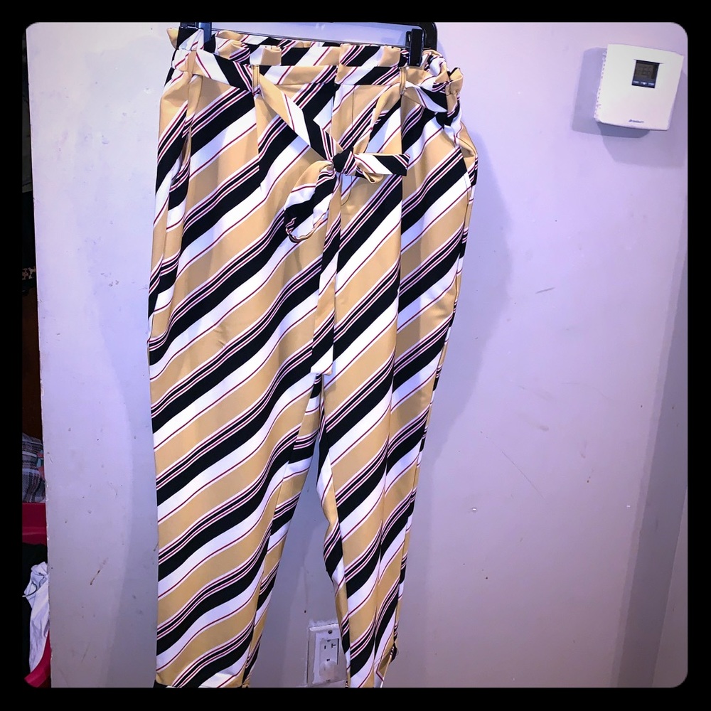 Plus size Striped pants